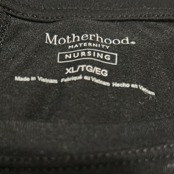 Motherhood Maternity Nursing Tulip Layer Tunic Top ALL BLACK Sz XL - Picture 3 of 4